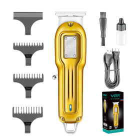 Professional Hair Trimmer V-919 Black - Metal Body Precision Clippers for Men