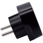 US to EU Plug Adapter 3250W 13A 250V - Black | Travel Power Converter