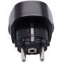 US to EU Plug Adapter 3250W 13A 250V - Black | Travel Power Converter
