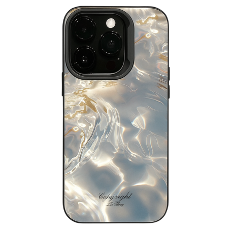 PC Protective Case for iPhone - Stylish Blue & Gold Mirage | Durable & Sleek Design