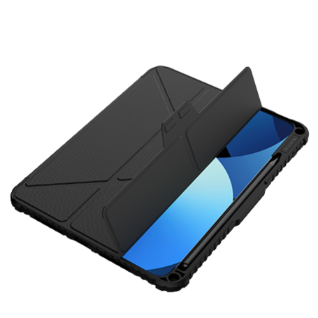 Protective Case for Apple iPad Bumper Pro Multi-angle Foldable Style Black - Ultimate Shield and Versatile Stand