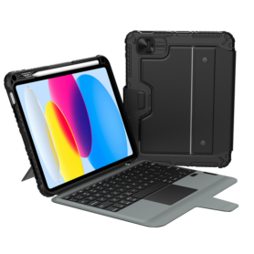 Coque de Protection pour iPad - Nillkin Bumper Combo Keyboard Case Rétroéclairée Noir - Clavier & Protection Intégrée