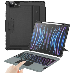 Protective Keyboard Case for iPad - Nillkin Bumper Combo Backlit German Version - Black | Enhanced Typing and Protection