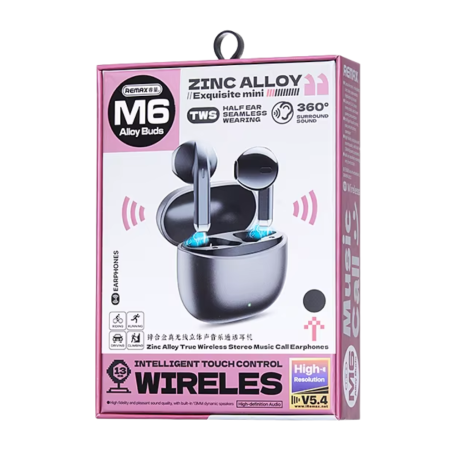 Casques, Écouteurs - Écouteurs Sans Fil Remax AlloyBuds M6 - Argent, prix de gros.