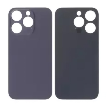 Dos, Coque - Vitre arrière iPhone 14 Pro Violet (Grand trou) Sans Logo, prix de gros.