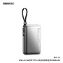Power Bank, Charger - REMAX RPP-19 10000mAh Fast Charging Power Bank 20W+22.5W Type-C with Cable - Silver, wholesale price