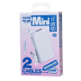 External Battery, Portable Charger - Power Bank 10000mAh PD 20W with Double USB-C/Lightning Charging Cable REMAX FC-08 - White, 