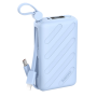 Batterie Externe, Chargeur Portable - Power Bank 10000mAh PD 20W avec Double Câble de Charge USB-C / Lightening REMAX FC-08 - Bl