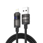 Charging Cable, Connector - USB-A Cable for iPhone - Lightning 15W Zinc Alloy Horizontal REMAX C01-AL3A - 1.2M - Black, wholesal