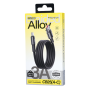Charging Cable, USB Cord - REMAX CB25(A-C) Velocity 3A USB-A to Type-C Cable with Braided Aluminum Alloy - 1.2m - Black, wholesa
