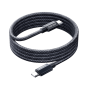 Charging Cable - REMAX CB01 (C-C) 65W Type-C to Type-C Braid-Wrapped Cable with LED Indicator and Fast Charging - 1.2m - Gray, w