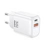 Charger, Power Adapter - REMAX Kings Series RP-U18 EU 30W A+C Charger Socket - White, wholesale price