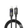 Câble USB-C, Chargeur Rapide - Type-C / Type-C 100W Alliage de Zinc Horizontal REMAX C01-CC100W - 1.2M - Noir, prix de gros.
