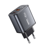 Charger, Power Adapter - REMAX U2-AC45W GaN 45W USB + Type-C Fast Charger - EU - Silver, wholesale price