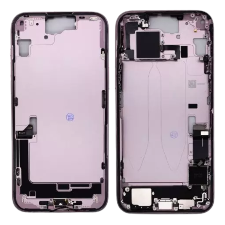 Rear Cover - Back Cover Housing iPhone 15 Plus without Back Glass Pink without Battery (Original Dismantled) Grade A, wholesale 