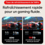 Écran, Display - Écran PC LG 27GN800-B 27GN800-B.AEU 27" QHD - 1ms GtG / 144 Hz / FreeSync - Noir - Occasion avec Chargeur Câble