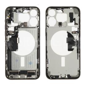 Back Cover, Rear Housing - Back Covering Housing iPhone 15 Pro Max without Rear Glass Natural Titanium without Battery (Original