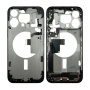 Housing Frame - Rear Chassis for iPhone 15 Pro Max without Rear Glass with Black Titanium without Battery (Original Disassembled