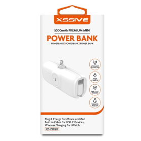 Charger, Battery Pack - Power Bank 5000mAh for iPhone and iPad with USB-C Cable - Wireless Charging for iWatch - 20W XSSIVE XSS-