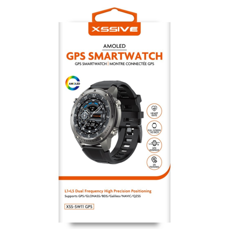 Smartwatch, Wearable - L1+L5 Dual Frequency High Precision Positioning 1.43 Inch XSSIVE XSS-SW11 GPS Smart Watch - Black, wholes