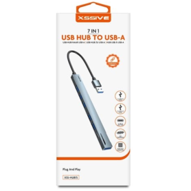 USB Hub, Multiport Adapter - XSSIVE XSS-HUB15 7-in-1 USB HUB/USB-A Adapter, wholesale price
