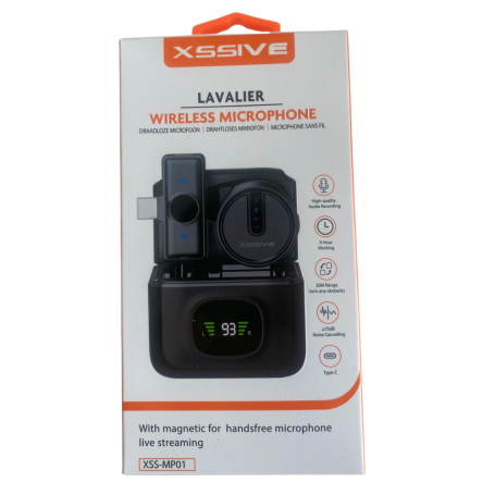 Lavalier Mic, Clip-On Microphone - Wireless Magnetic Lavalier Microphone Type-C 9h Max Xssive XSS-MP01, wholesale price