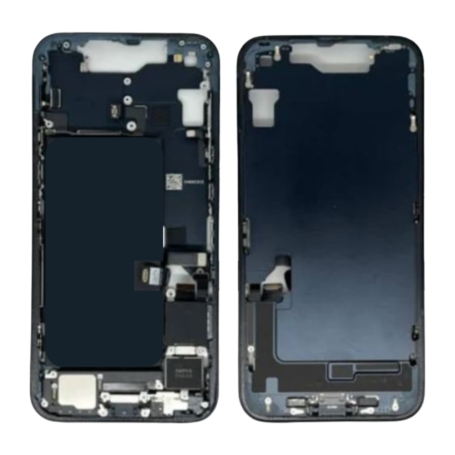 Chassis, Cadre, Structure - Chassis iPhone 16 sans Vitre Arrière sans Batterie Noir (Origine Demonté) Grade A, prix de gros.