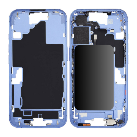 Carcasse, Châssis, Structure - Chassis iPhone 16 Plus sans Vitre Arrière sans Batterie Outremer (Origine Demonté) Grade B, prix 