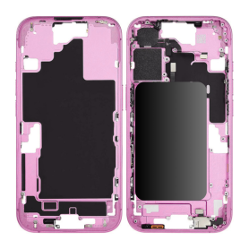 Coque, Cadre, Enveloppe - Chassis iPhone 16 Plus sans Vitre Arrière sans Batterie Rose eSIM US (Origine Demonté) Grade A, prix d
