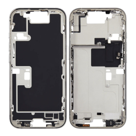 Structure, Carcasse - Châssis iPhone 16 Pro sans Vitre Arrière sans Batterie Titane Blanc (Original Demonté) Grade AB, prix de g