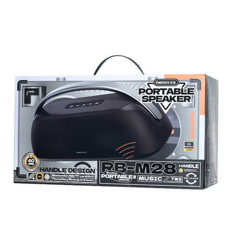 Bluetooth Speaker - REMAX Lighting RB-M28 portable wireless speaker - Black, wholesale price