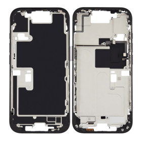 Châssis Téléphone, Boîtier Smartphone - Châssis iPhone 16 Pro Max sans Vitre Arrière sans Batterie Titane Noir (Original Demonté