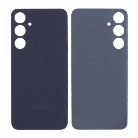 Dos, Coque, Panneau - Vitre arrière Samsung Galaxy A35 Bleu Nuit sans Contour Lentille (Original Démontée) - Grade A, prix de gr