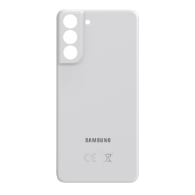 Dos, Panneau - Vitre arrière Samsung Galaxy S21 FE 5G Blanc sans Contour Lentille (Original Démonté) - Grade A, prix de gros.