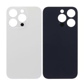 Vitre arrière, Dos - Vitre Arrière iPhone 14 Pro Max Titane Argent (Grand trou) Sans Logo, prix de gros.