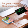 Handheld Console, Gaming Device - Mini Portable Video Game Console with Powerbank 6000mAh G6 3.5" Screen 128GB - Pink Blue, whol