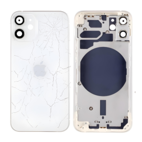 Back Glass, Rear Cover - Empty Frame iPhone 12 White (Original Disassembled) Broken Rear Glass, wholesale price