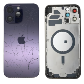 Rear Cover, Housing - Empty Frame iPhone 14 Pro Max Purple (Original Disassembled) - Broken Rear Glass, wholesale price