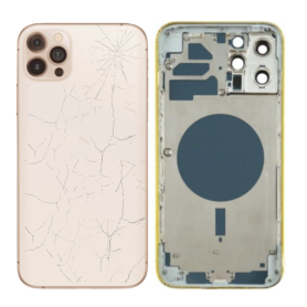 Back Cover - Empty Frame iPhone 13 Pro Max Gold (Original Disassembled) - Broken Rear Glass, wholesale price
