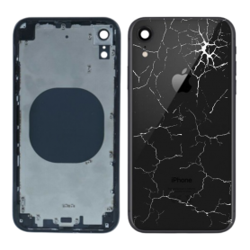 Châssis, Cadre, Coque - Châssis Vide iPhone XR Noir (Origine Demonté) - Vitre Arrière Cassé, prix de gros.