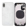 Back Glass, Rear Cover - Empty Frame iPhone XS Silver (Original Disassembled) - Broken Rear Glass + Broken Lens, wholesale price