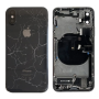 Back Cover, Rear Panel - Empty Frame iPhone X Black (Original Disassembled) - Broken Rear Glass, wholesale price