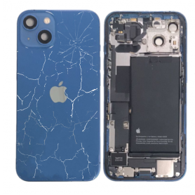 Châssis, Coque - Châssis Complet iPhone 13 Bleu - Connecteur de Charge + Batterie (Origine Demonté) Lentille Cassé, prix de gros