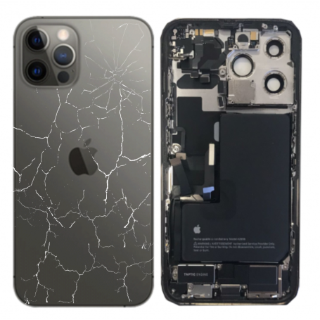 Pièces détachées, Composants - Châssis Complet iPhone 13 Pro Graphite - Connecteur de Charge + Batterie (Origine Demonté) Lentil