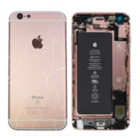 Replacement Parts - iPhone 6S Plus Pink Complete Chassis - Charging Connector + Battery (Original Disassembled) Broken Lens, who