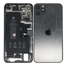 Parts, Components - iPhone 11 Pro Black Full Frame - Charging Connector + Battery (Original Disassembled) Broken Lens, wholesale