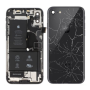 Coque, Enveloppe - Châssis Complet iPhone 7 Noir - Connecteur de Charge + Batterie (Origine Demonté) - Cassé, prix de gros.