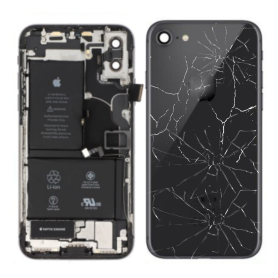 Replacement Parts - iPhone SE 2020 Black Complete Chassis - Charging Connector + Battery (Original Disassembled) - Broken, whole