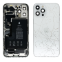 Composants, Pièces - Châssis Complet iPhone 12 Pro Max Blanc - Connecteur de Charge + Batterie (Origine Demonté) - Cassé, prix d