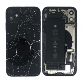 Pièces iPhone, Rechange - Châssis Complet iPhone 11 Noir - Connecteur de Charge + Batterie (Origine Demonté) - Cassé, prix de gr